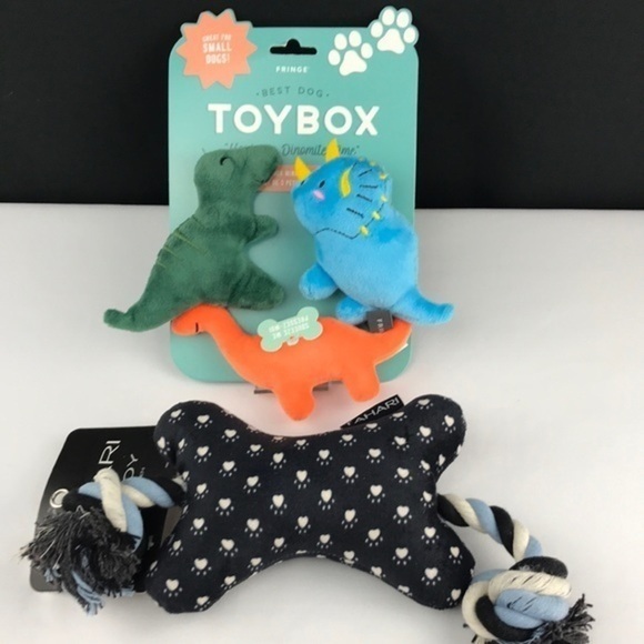 Tahari & Fringe 4/$98 - ‘Dog Toys - blue’ bundle. SZ:Small/Medium size dogs. NWT - Picture 1 of 5